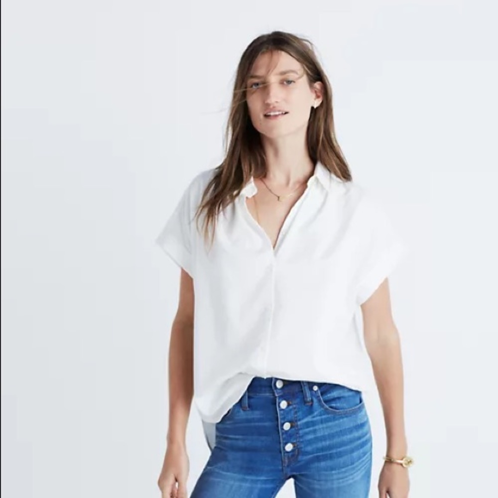 Madewell Women’s Central Shirt in Pure White Small
